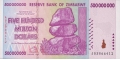 Zimbabwe 500.000.000 2008 UNC P-82